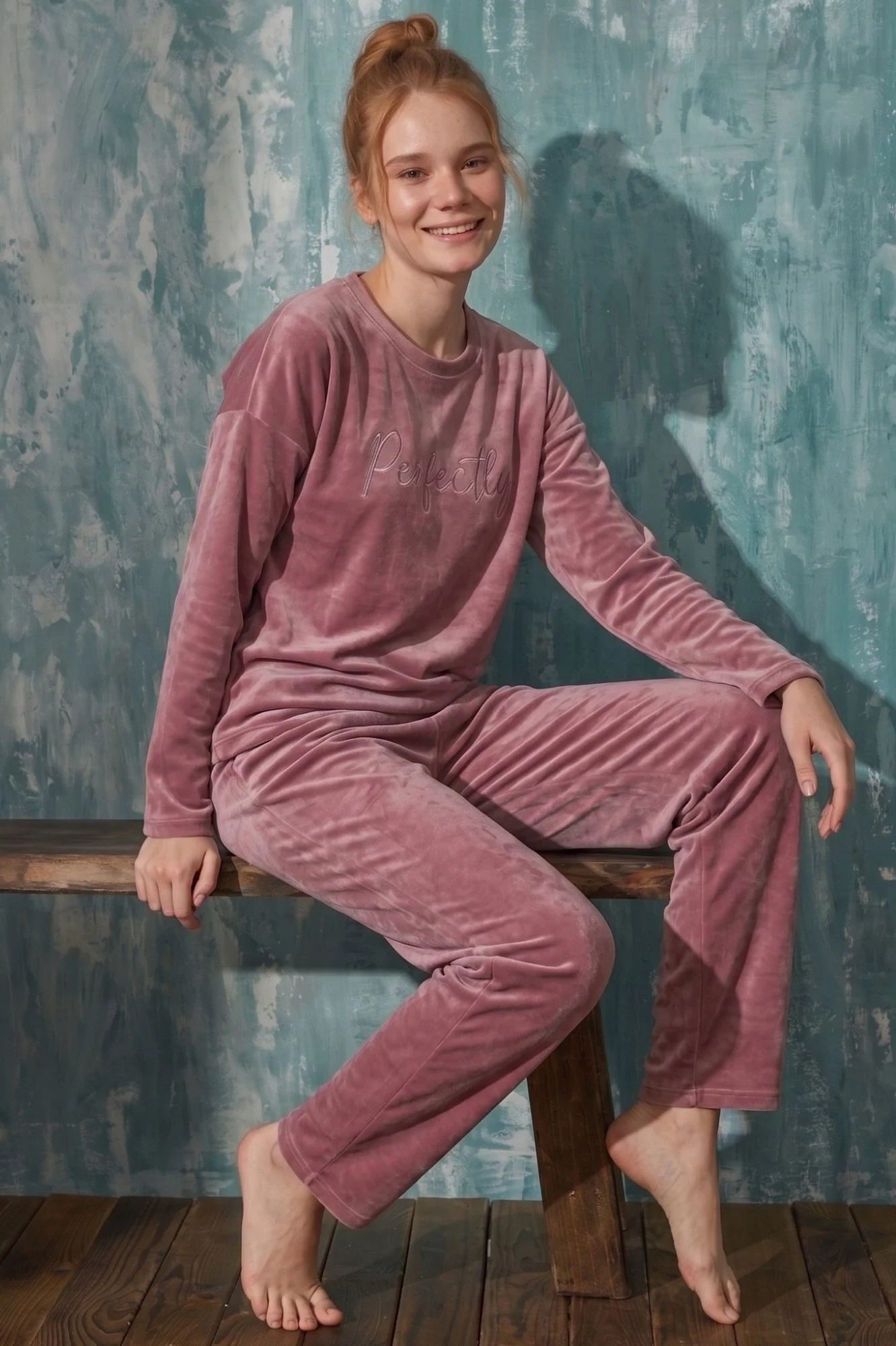 Luxury Velvet Fransız Kadife Yazı Detaylı Pijama Takımı, Pembe, M Fiyatı, Yorumları ve Özellikleri