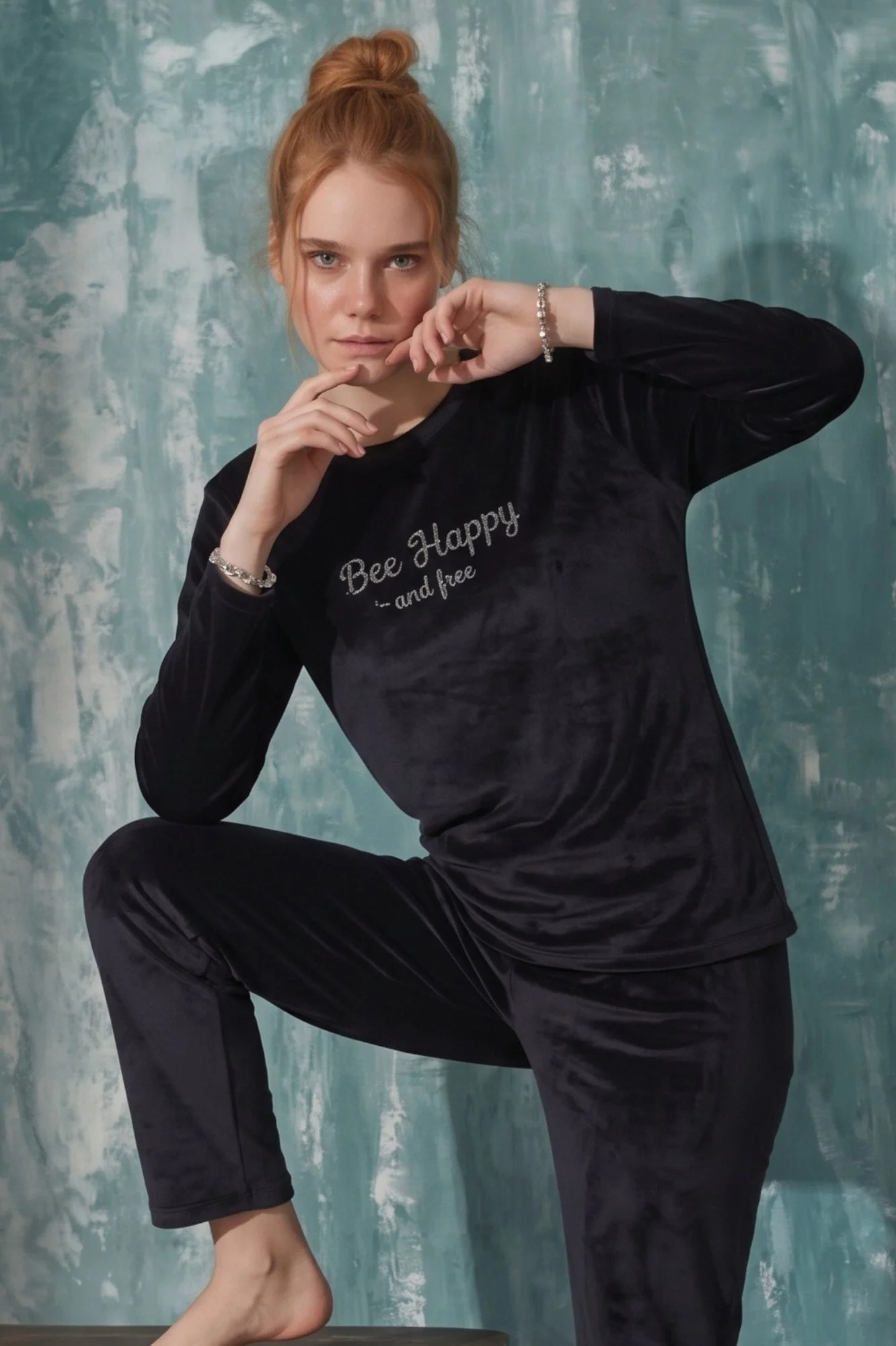 Luxury Velvet Fransız Kadife Yazı Detaylı Pijama Takımı, Siyah, 2XL Fiyatı, Yorumları ve Özellikleri