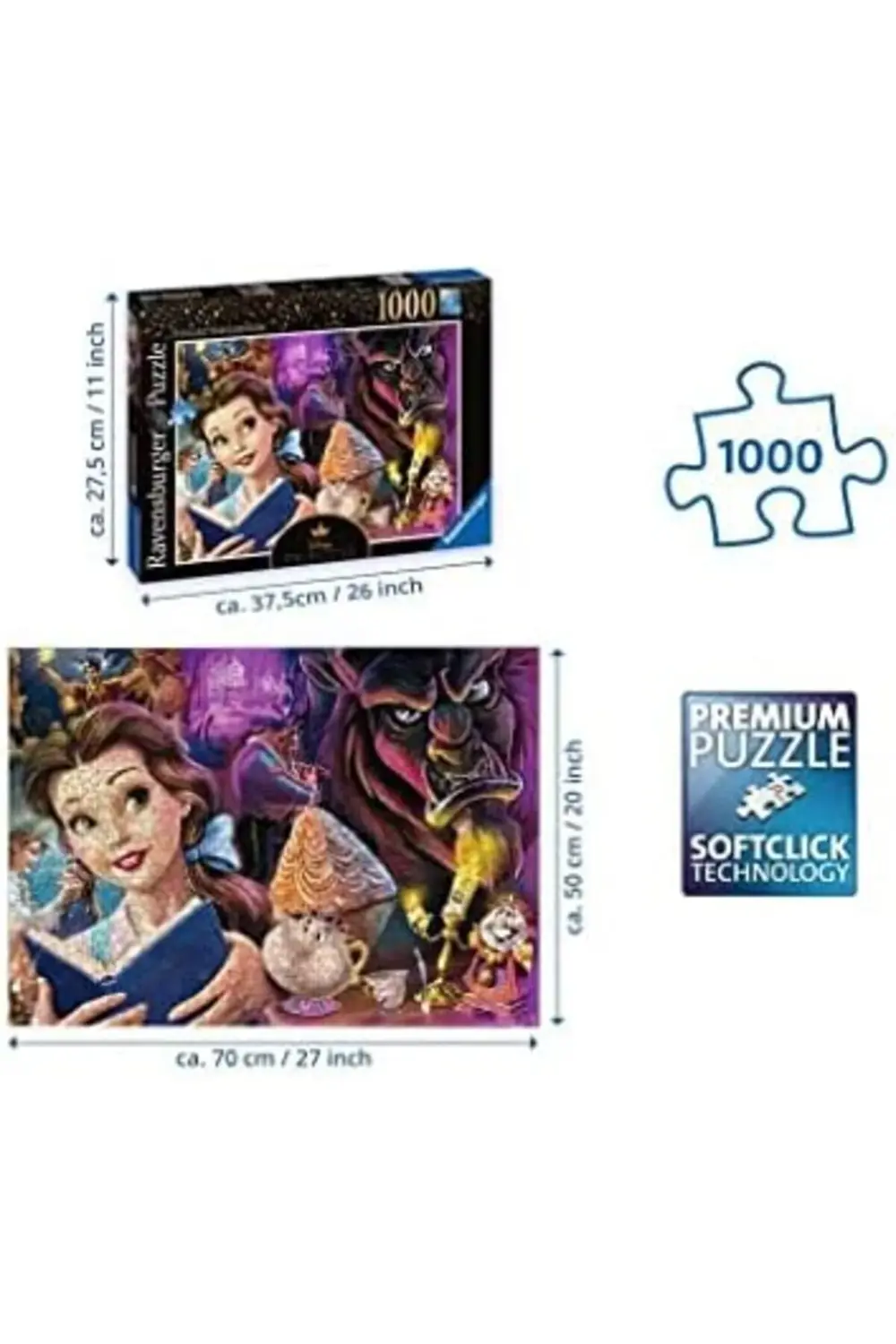 Lvn 1000p Puzzle WD Prenses, Çok Renkli 1181191