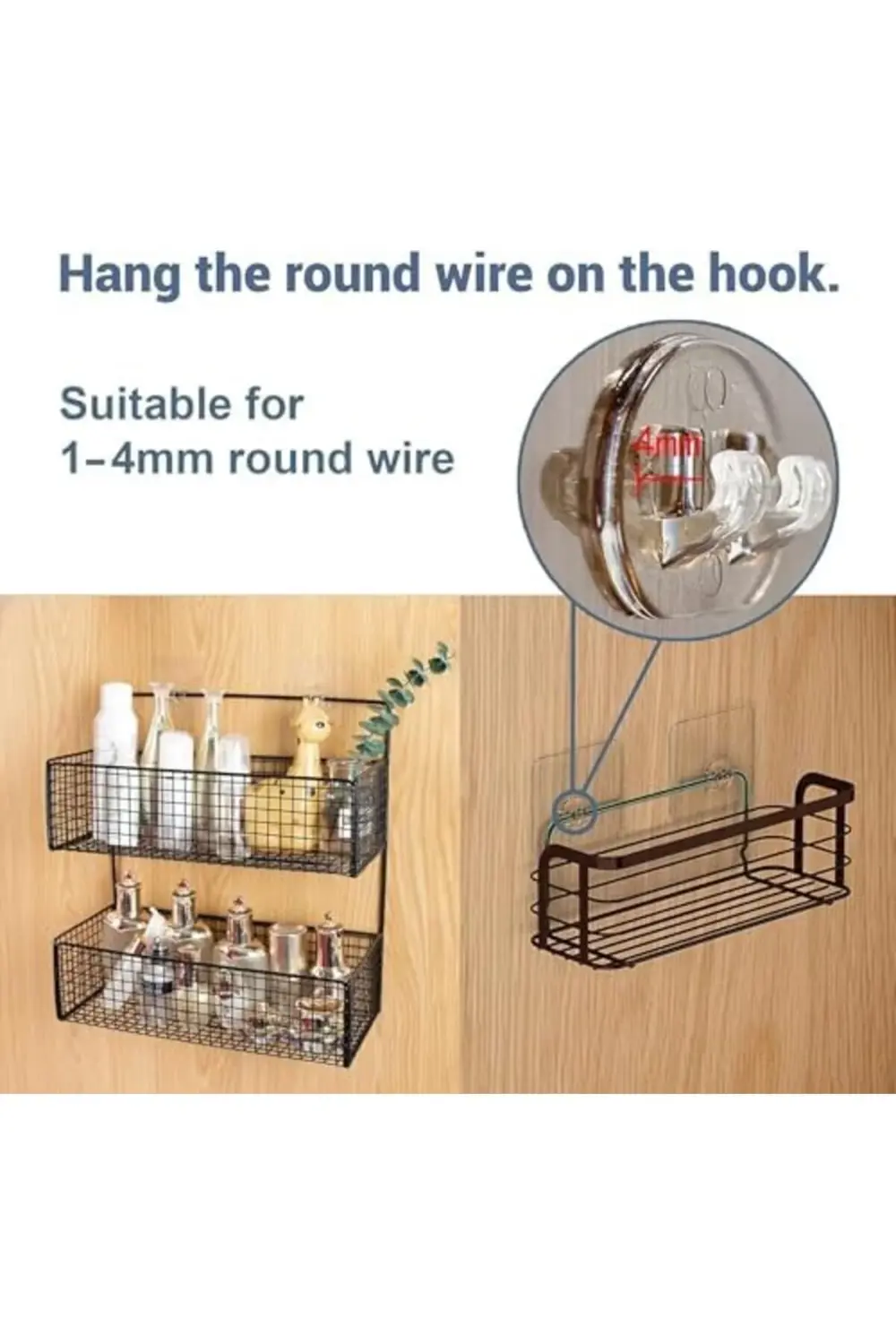 Lvn 10'lu Su Geçirmez Yapışkanlı Raf Askısı - Duş Köşe Rafı ve Sa