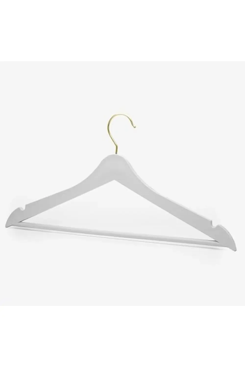 Lvn 24 Adet Beyaz Ahşap Görünümlü Plastik Askı Kıyafet Elbise Göm