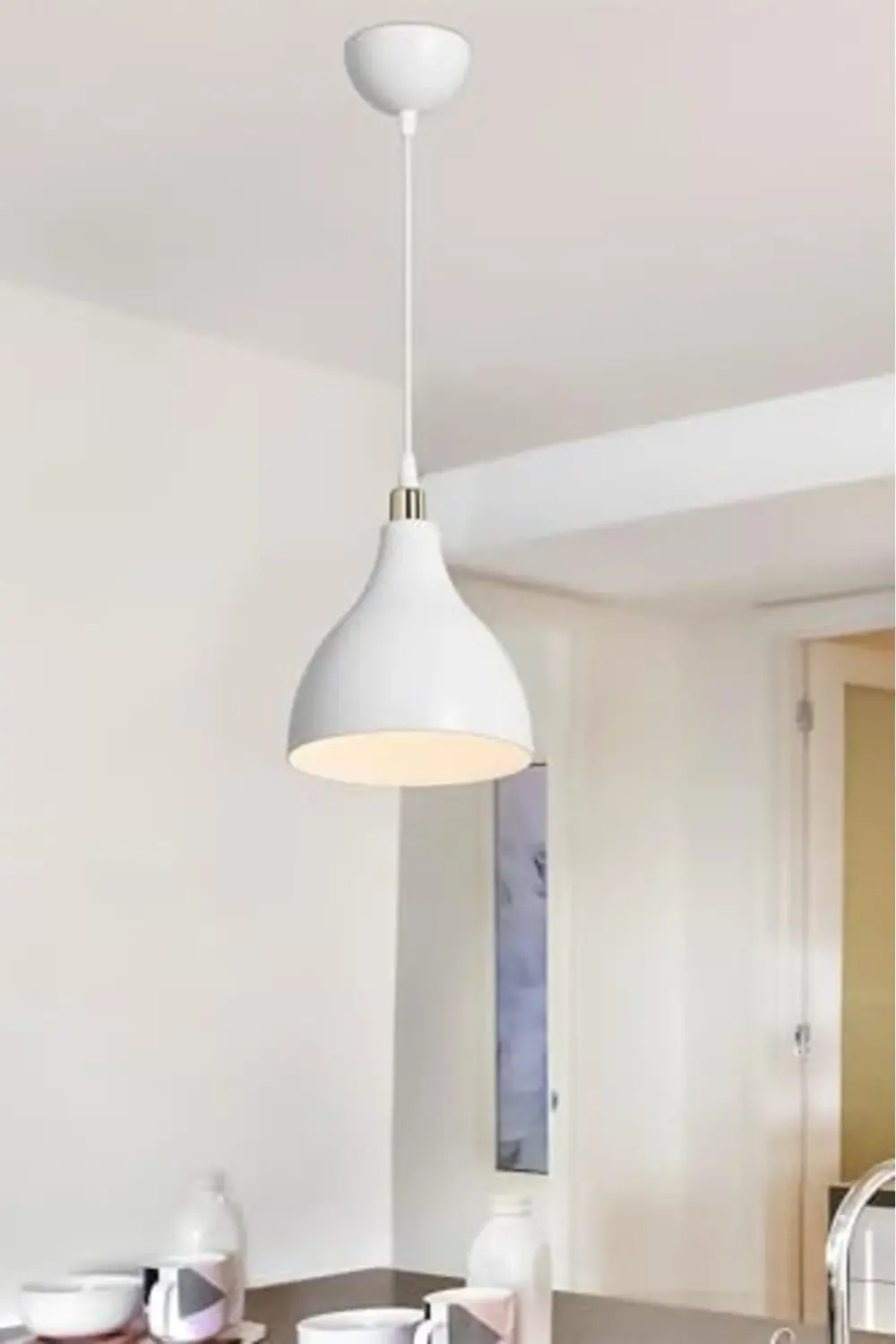 Lvn AG LightDesign Beyaz Sarkıt Avize Yatak Odası Salon Mutfak Ko