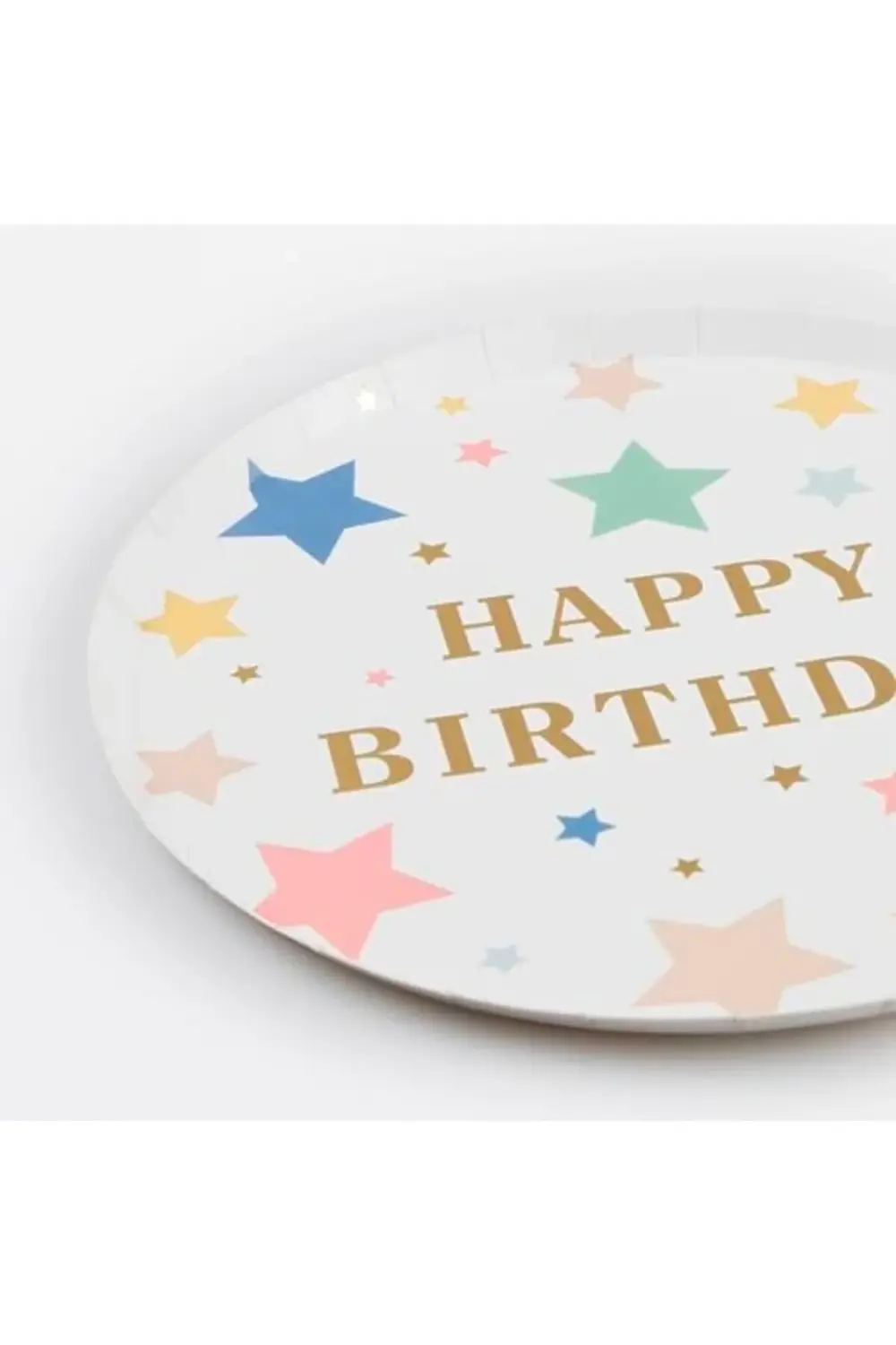 Lvn - Happy Birthday Stars Plates - Happy Birthday Yıldızlar Taba