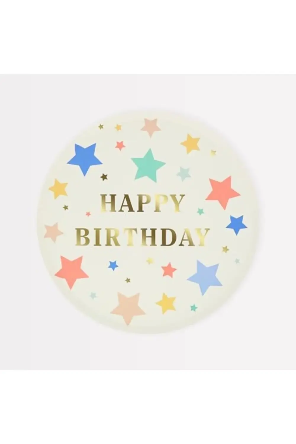 Lvn - Happy Birthday Stars Plates - Happy Birthday Yıldızlar Taba