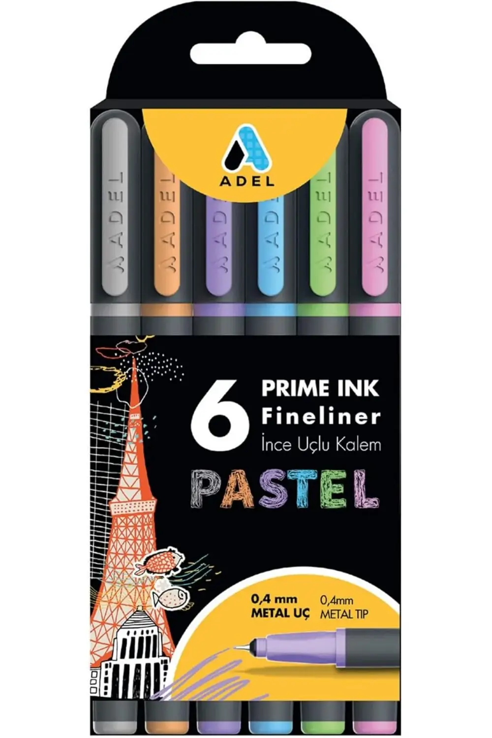 Lvn Ink 6'lı Pastel Klasik İnce Uçlu Kalem 1181191