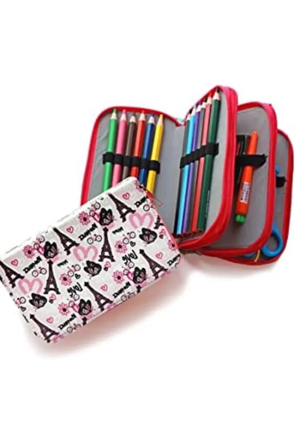 Lvn Kalem Kutusu Eyfel Paris Desenli Kawai Organizer Kalemkutu Ve
