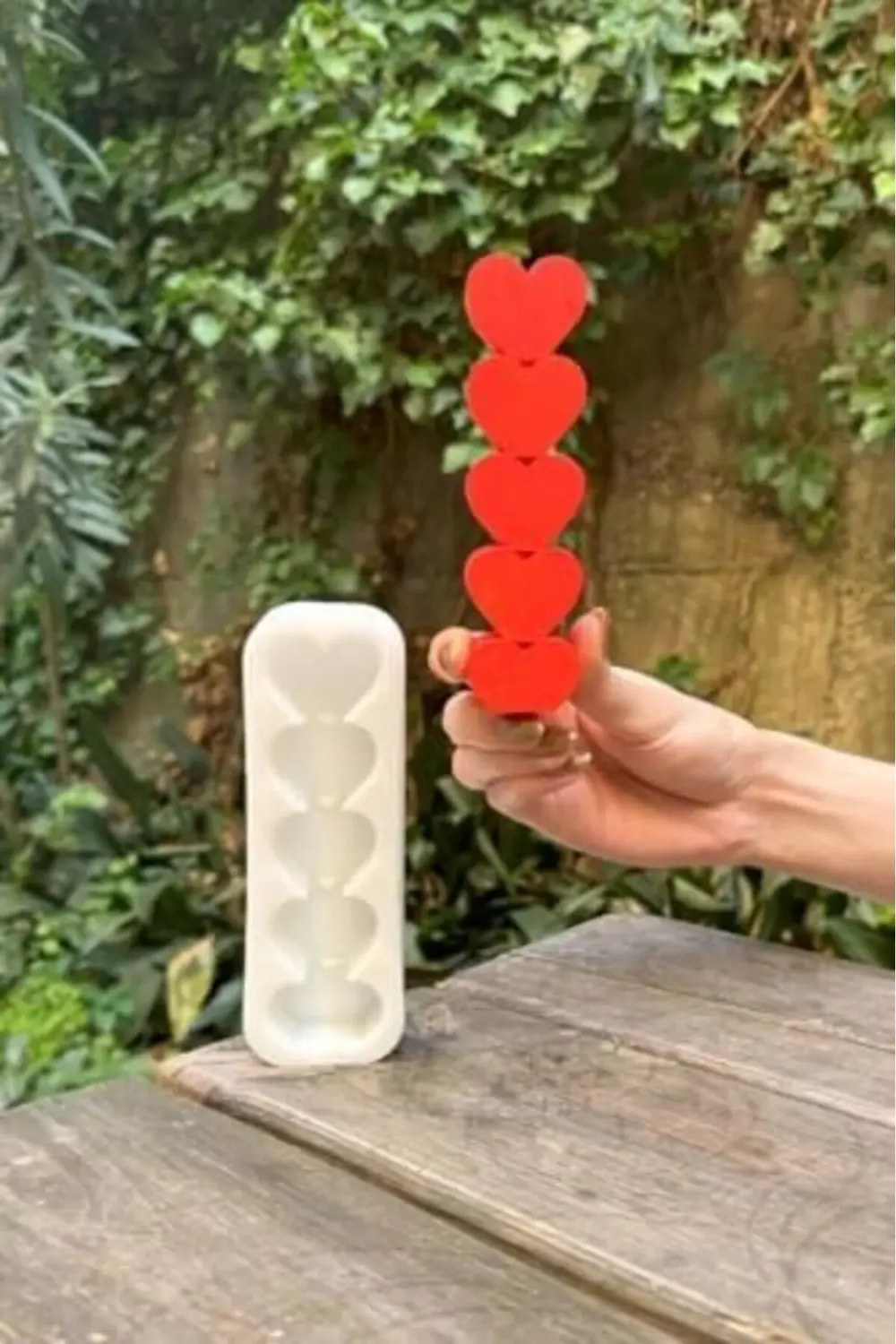 Lvn Kalp Şerit Silikon Mum Kalıbı 1181191