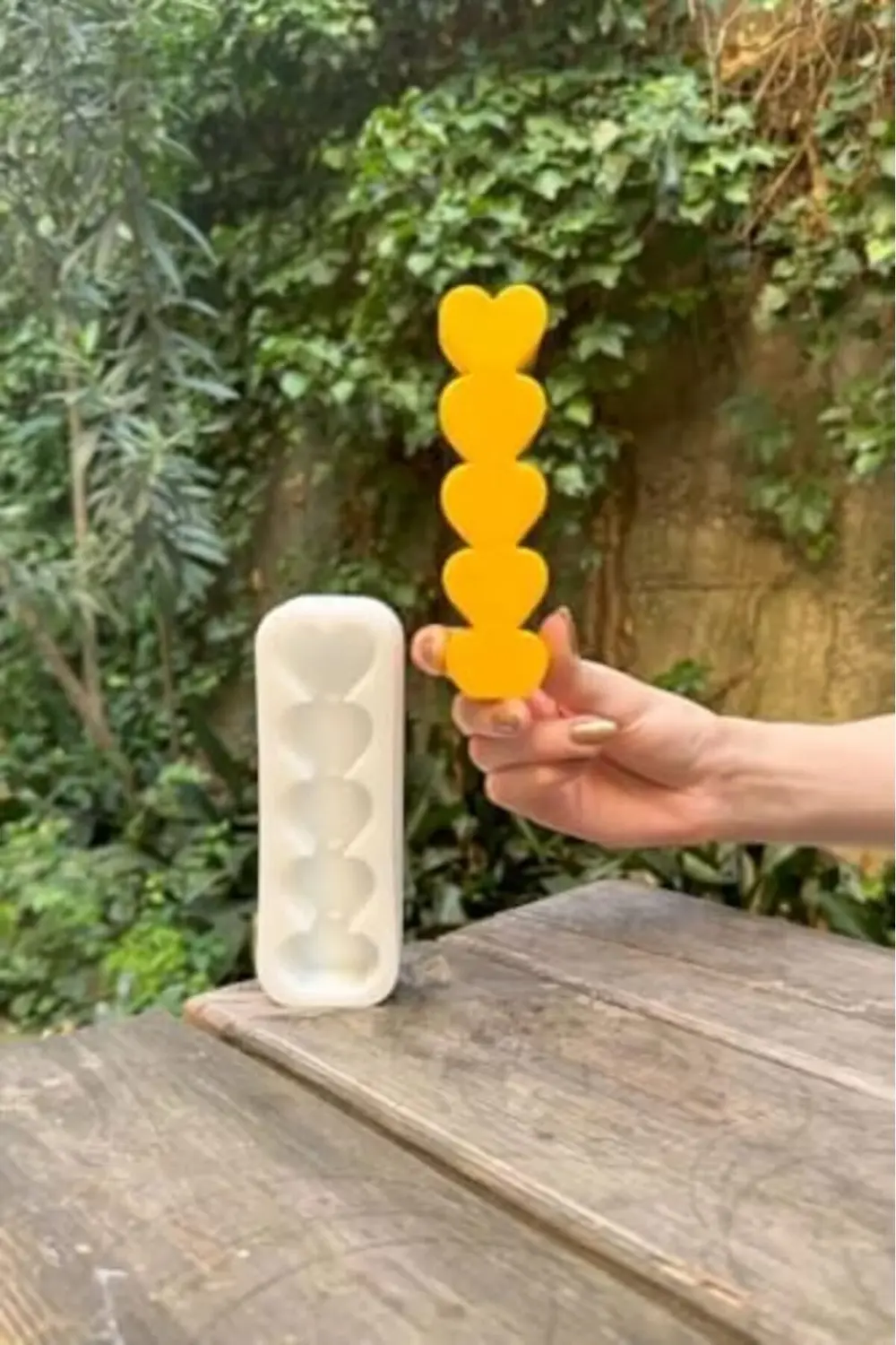 Lvn Kalp Şerit Silikon Mum Kalıbı 1181191