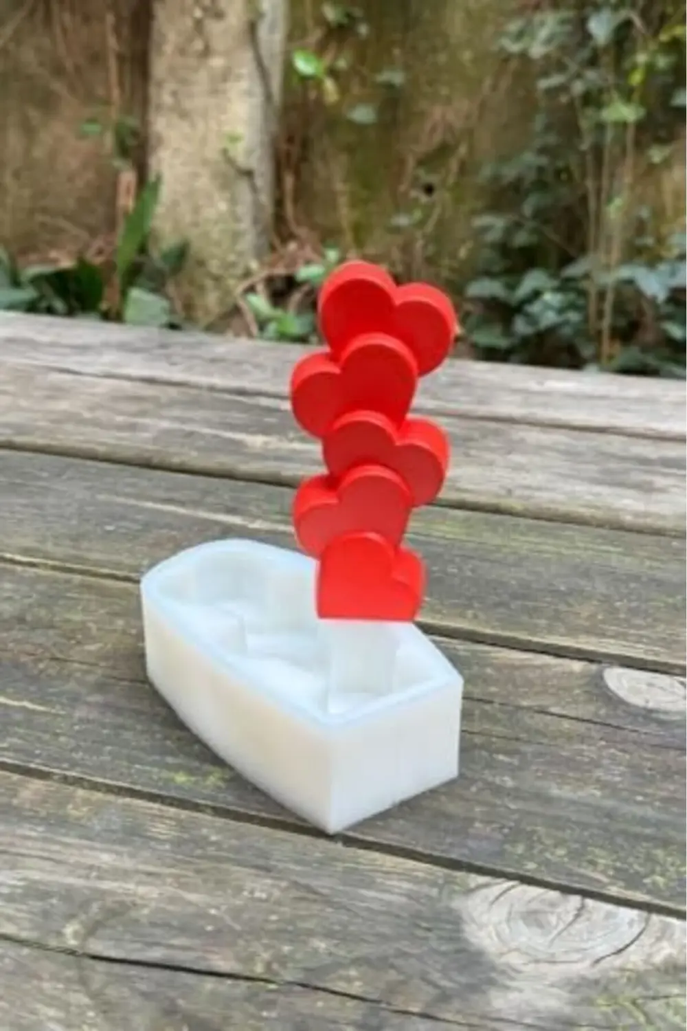 Lvn Kalp Sütun Tekli Silikon Mum Kalıbı 1181191