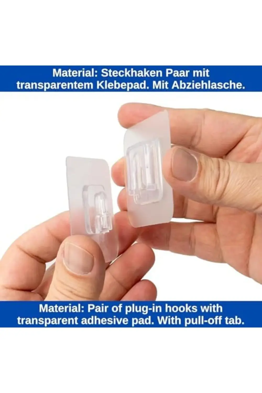 Lvn Kendinden Yapışkanlı Çift Taraflı Kanca | 4 Çift | İz Bırakma