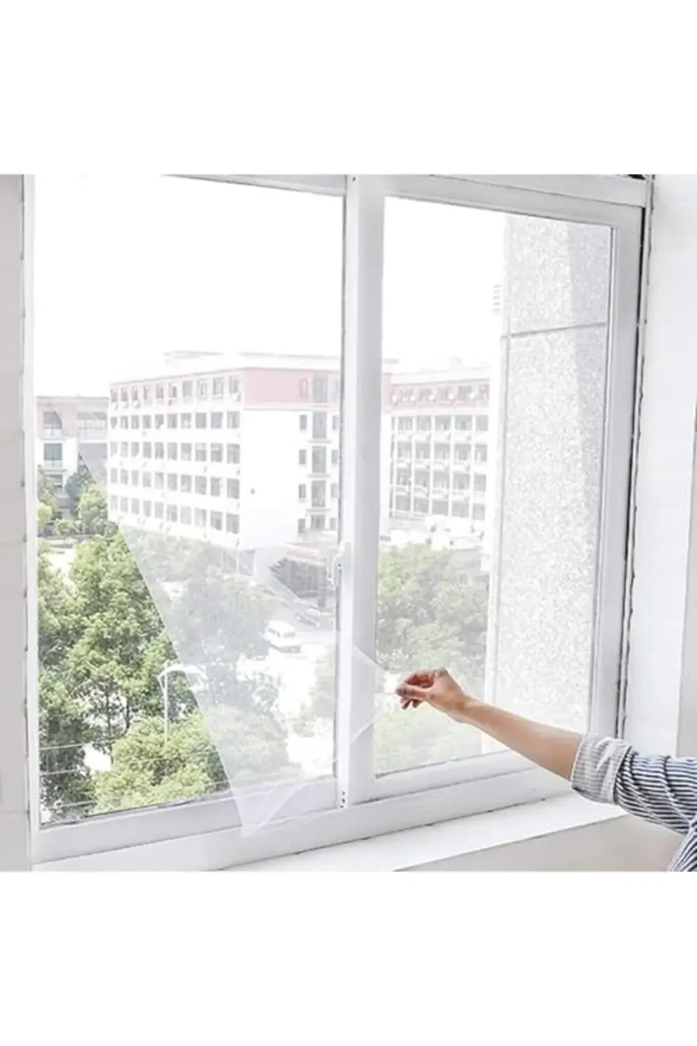 Lvn Luas Pencere Sinekliği, Çift Kanat Beyaz Tül Sineklik, Sivris