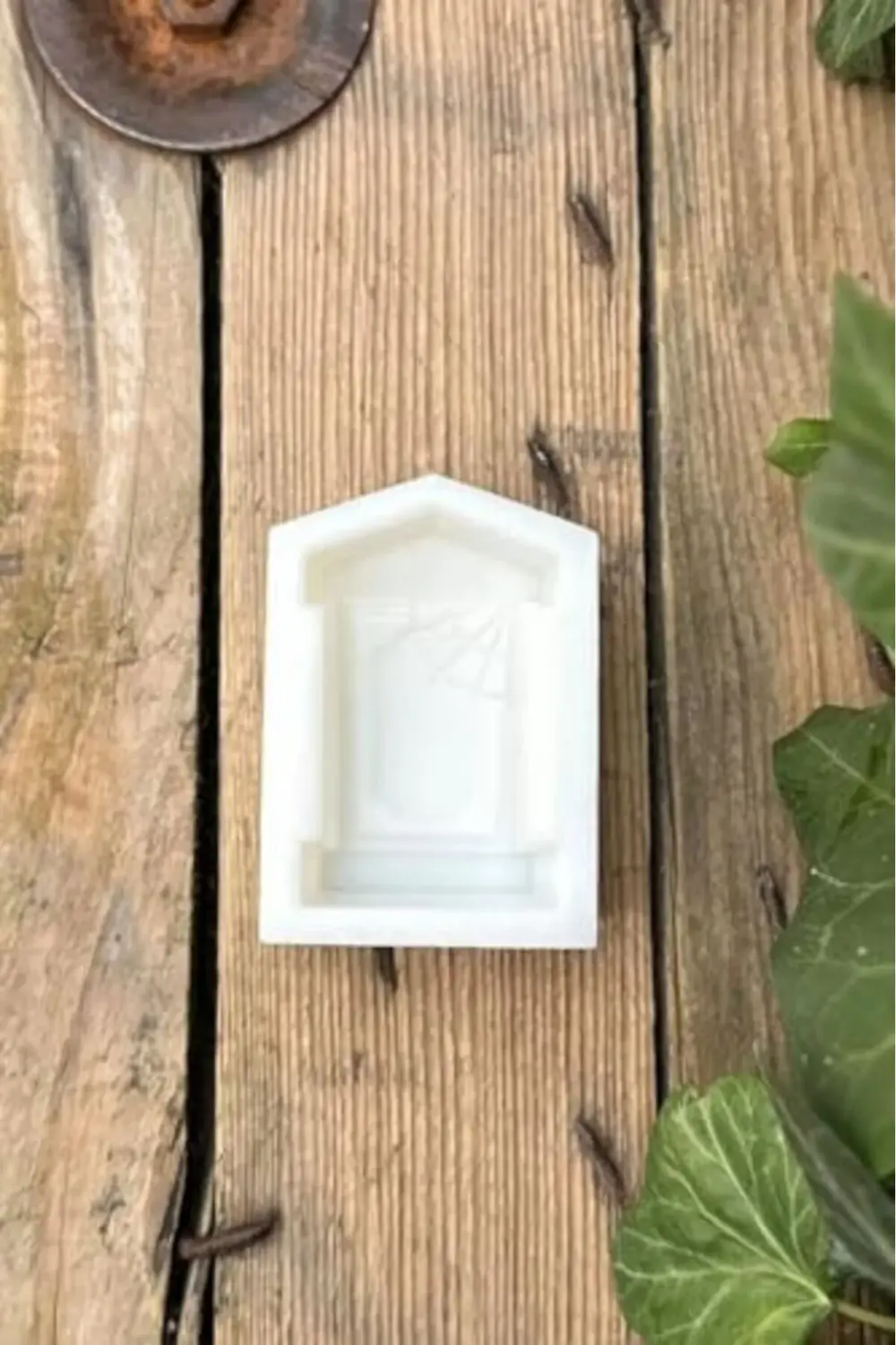 Lvn Mezar Taşı Örümcek Ağı Desenli Mum Kalıbı (Silikon) (1 Adet)