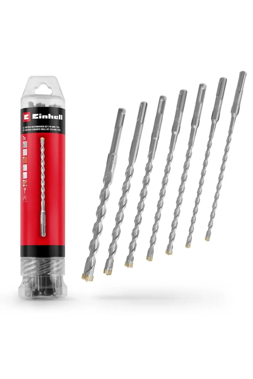 Lvn Orijinal 7-Parça SDS Plus Uç Seti, 210 mm (40Cr Takım Çeliğin