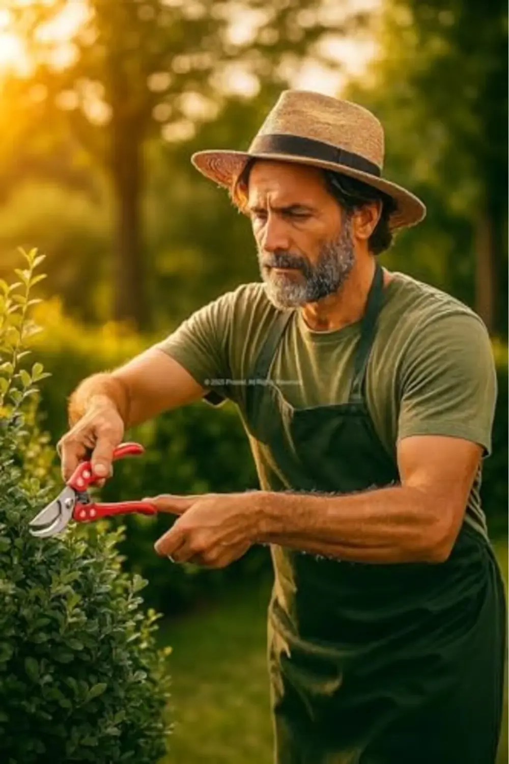 Lvn Profesyonel Bağ Makası, 8", 65MN Karbon Çelik Bıçaklı, Polipr