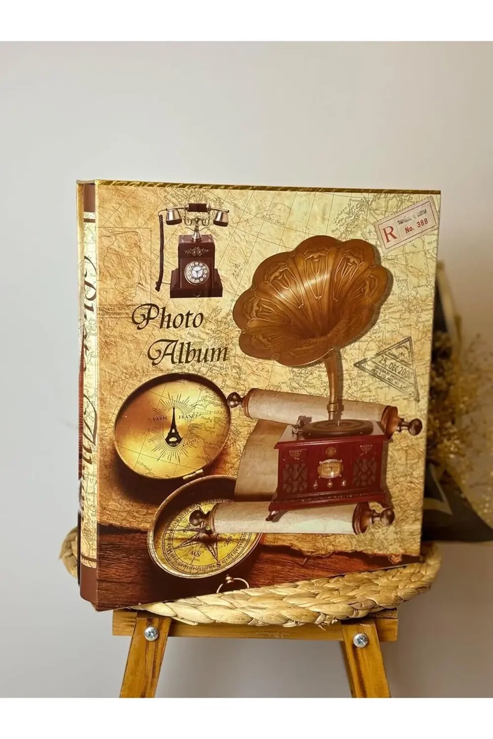 Lvn Rs21 Fotoğraf Albümü 10x15cm 600 Lük Gramafon Desenli Kutulu