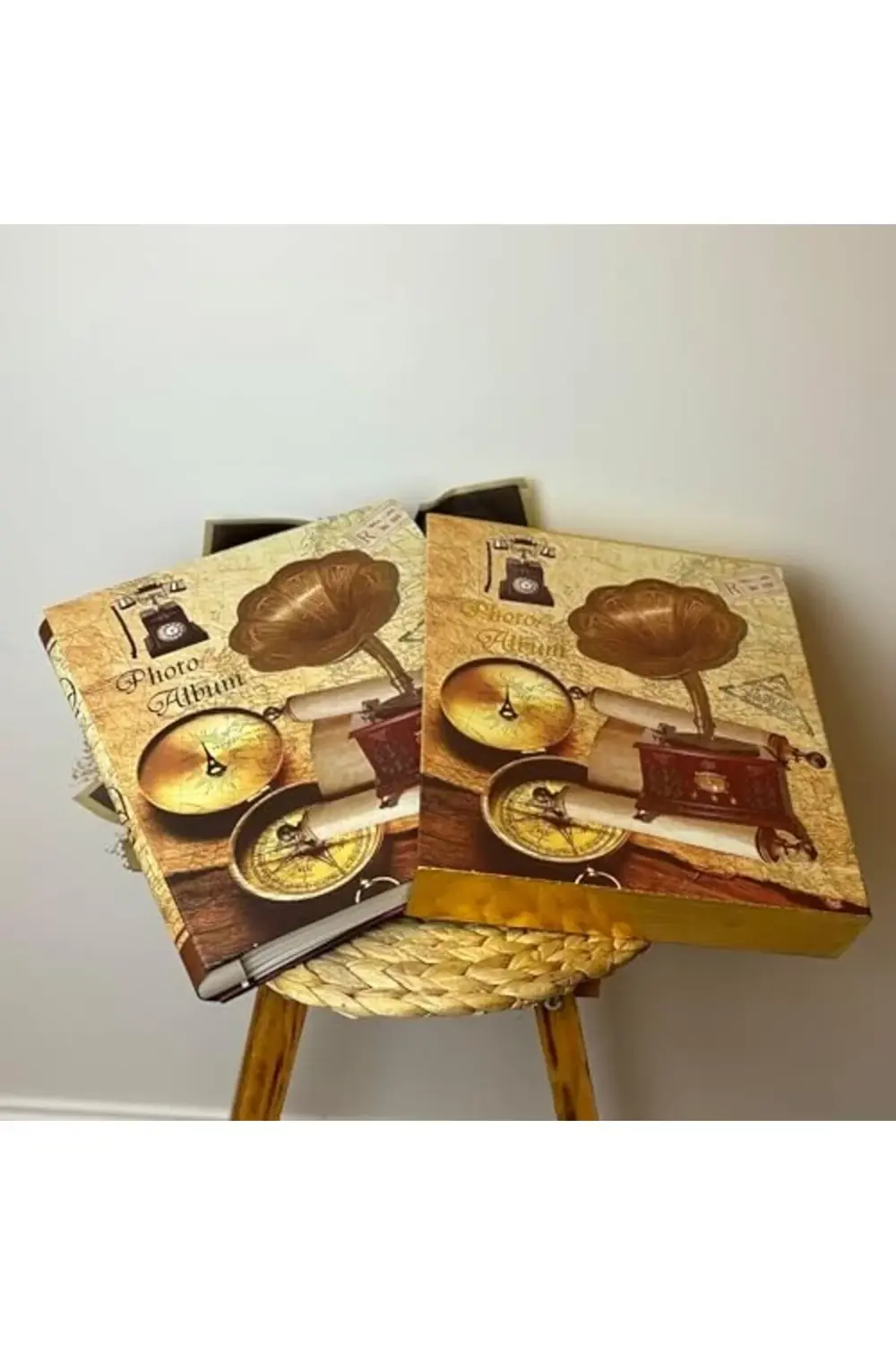 Lvn Rs21 Fotoğraf Albümü 10x15cm 600 Lük Gramafon Desenli Kutulu