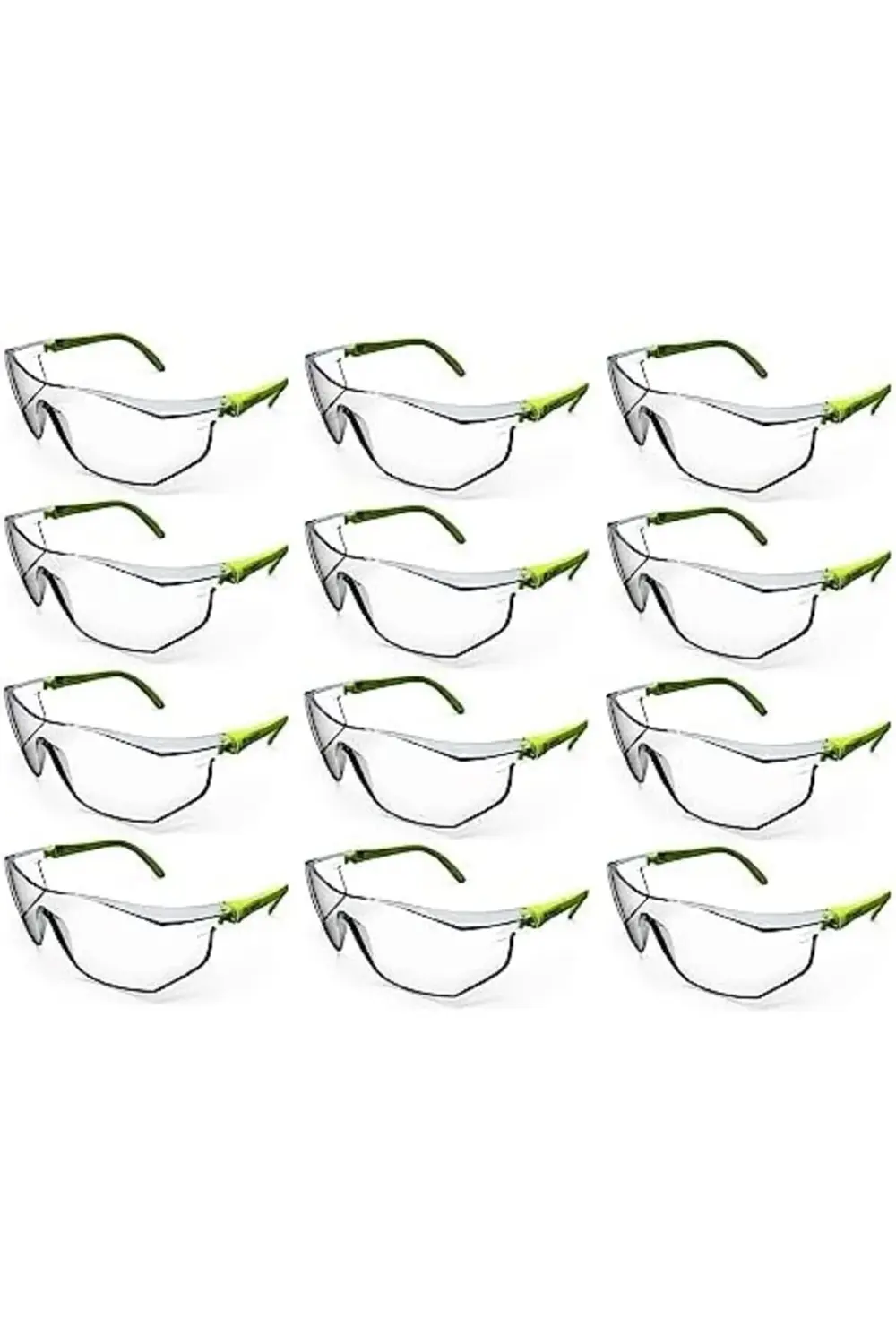 Lvn S400 12 Adet Ayarlı Çapak Gözlüğü, Koruyucu Gözlük Şeffaf CE