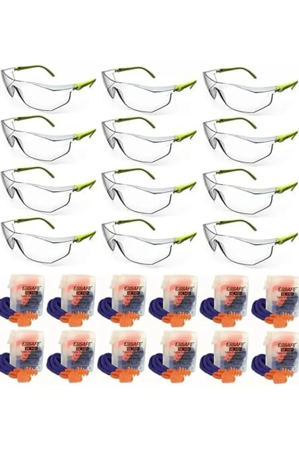 Lvn S400 12 Adet Ayarlı Çapak Gözlüğü, Koruyucu Gözlük Şeffaf CE