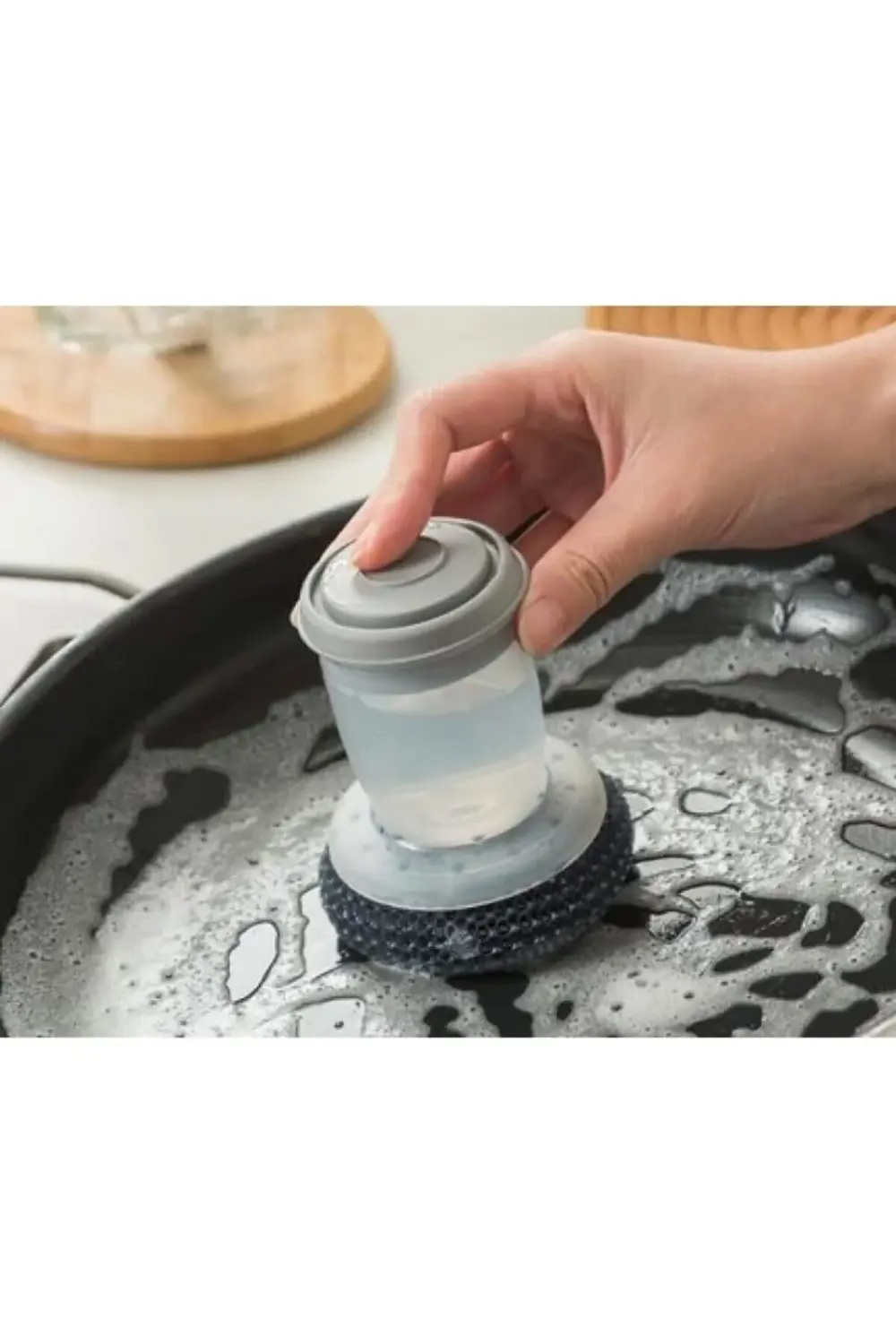 Lvn Saplı Çelik Hasır Deterjan Hazneli Sünger Top – Paslanmaz Bul