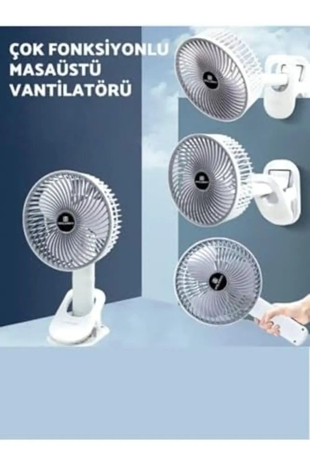Lvn W2 Usb Kablolu 3 Kademeli Oynar Başlıklı Mini Fan Ergonomik E