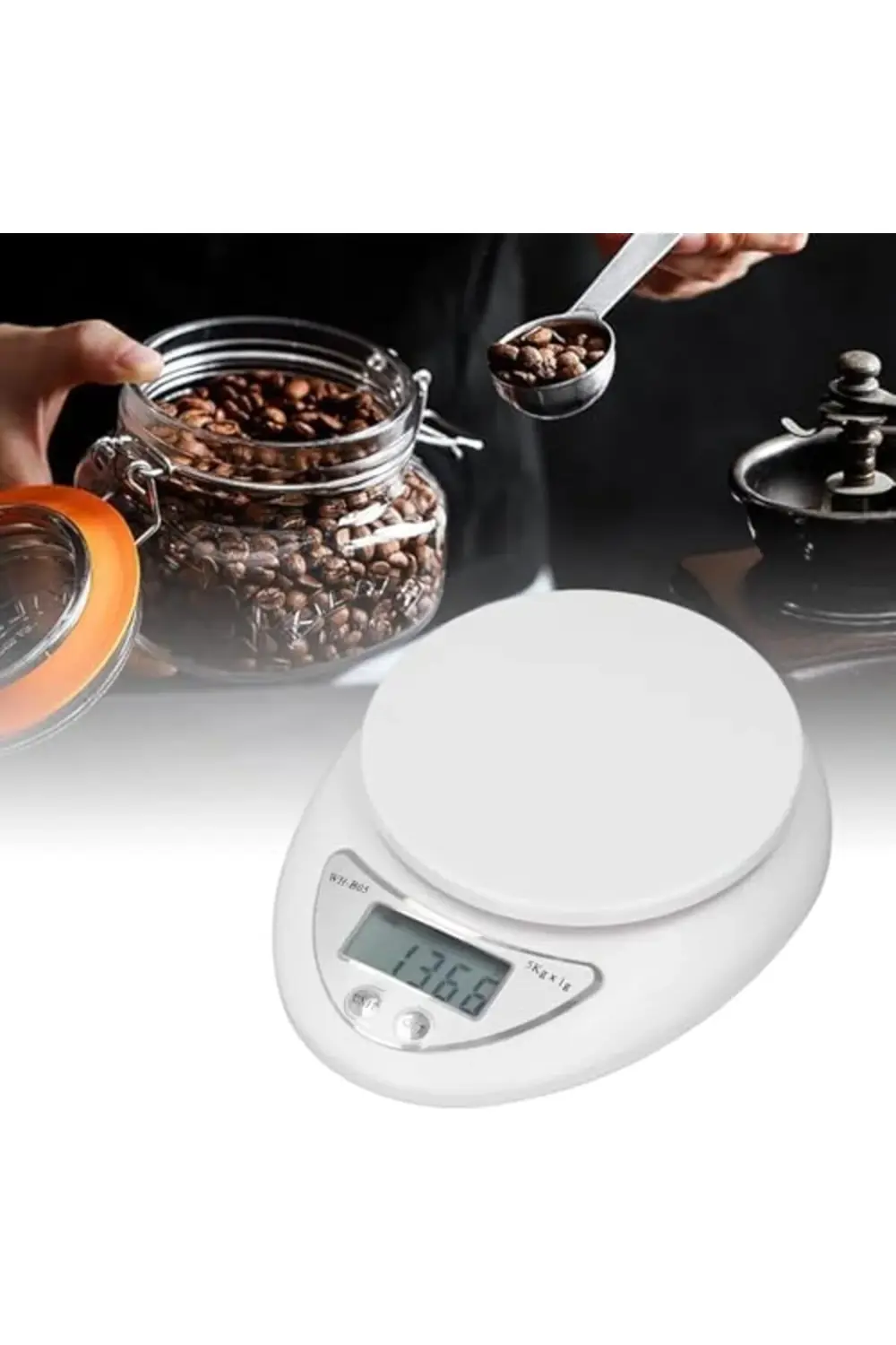 Lvn WellHise B05W Kaseli Pilli Mutfak Tartısı Dijital Ekran Teraz