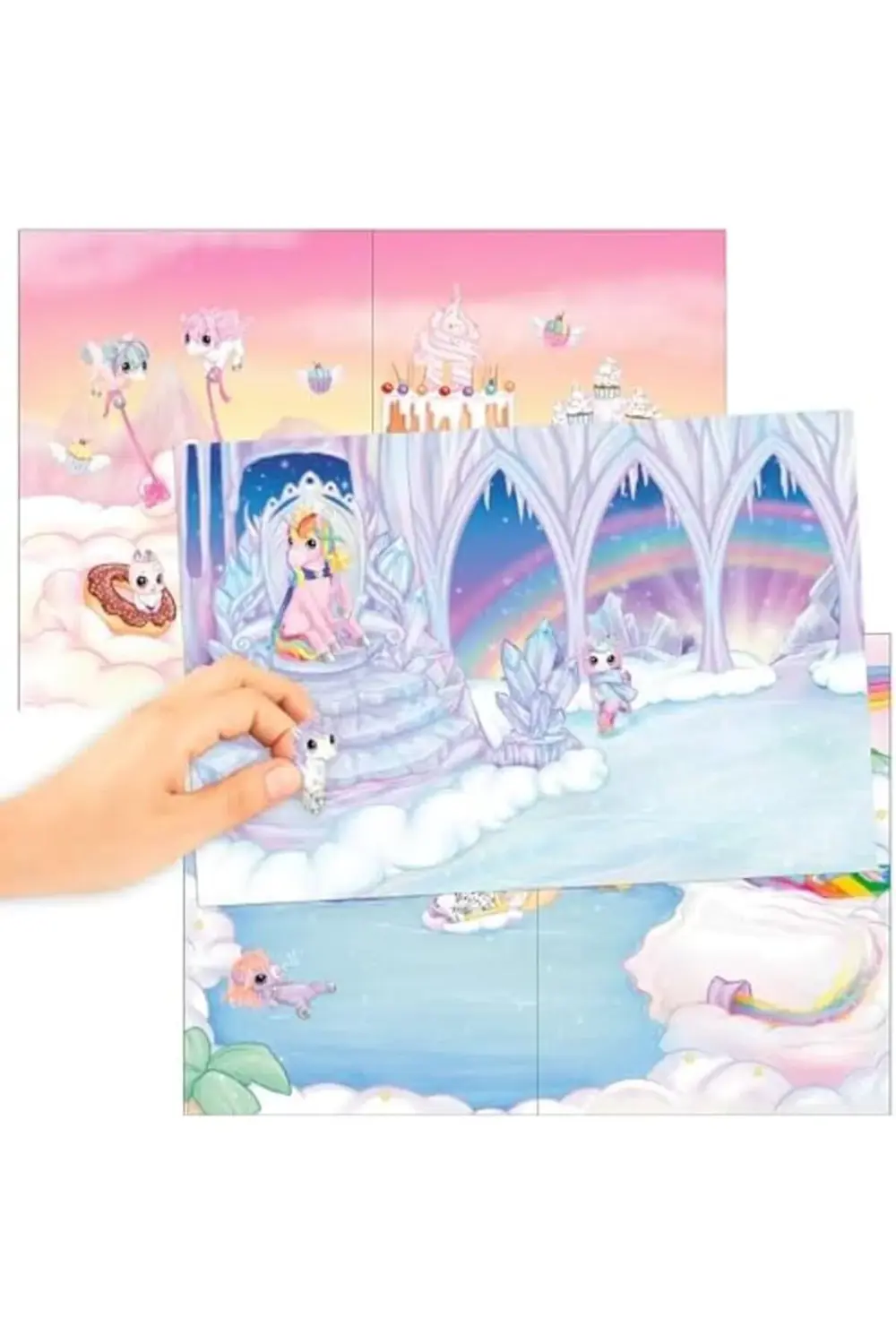 lvnmblya 12703 Ylvi Create your Unicorn World – Çıkartma Defteri,