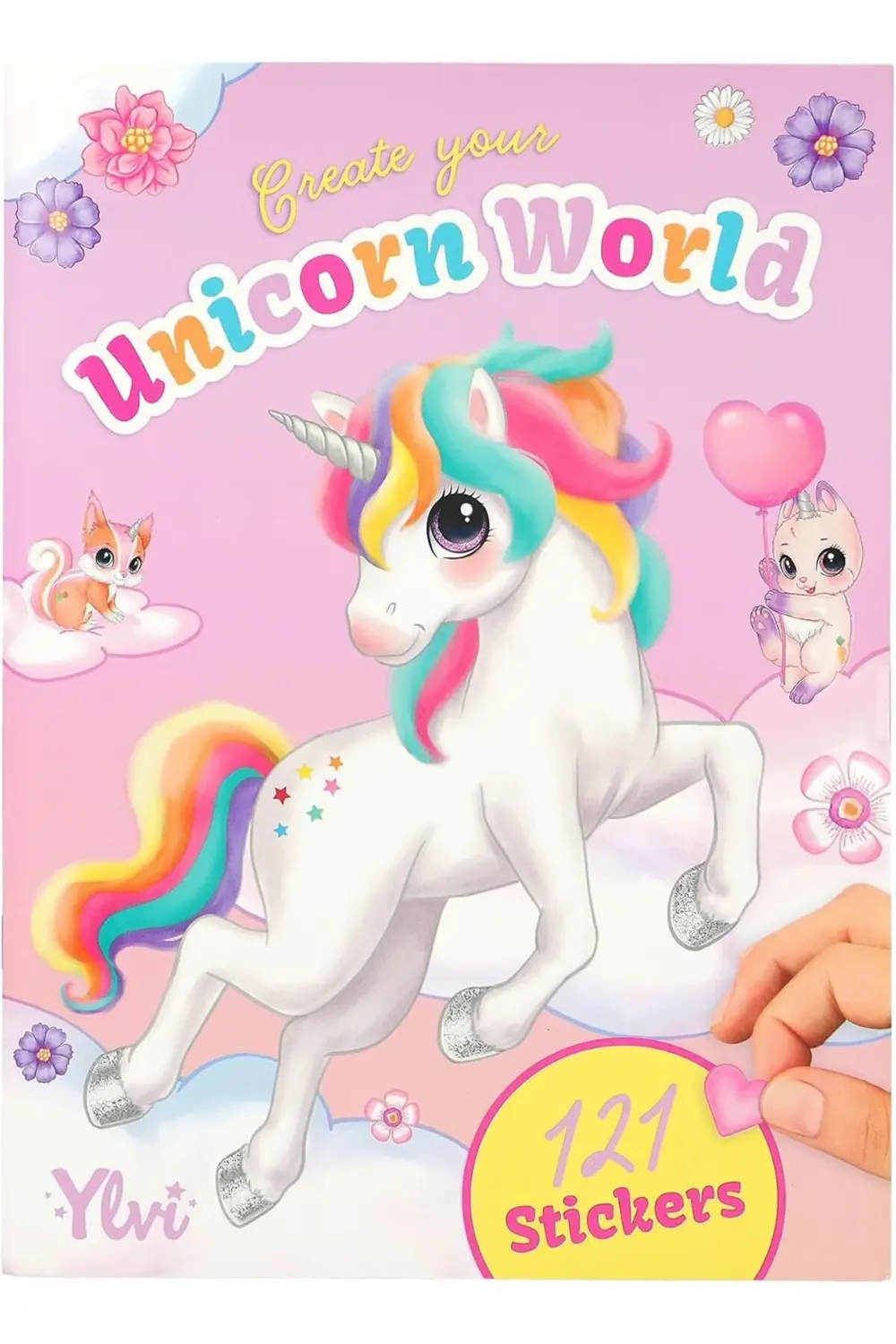 lvnmblya 12703 Ylvi Create your Unicorn World – Çıkartma Defteri,