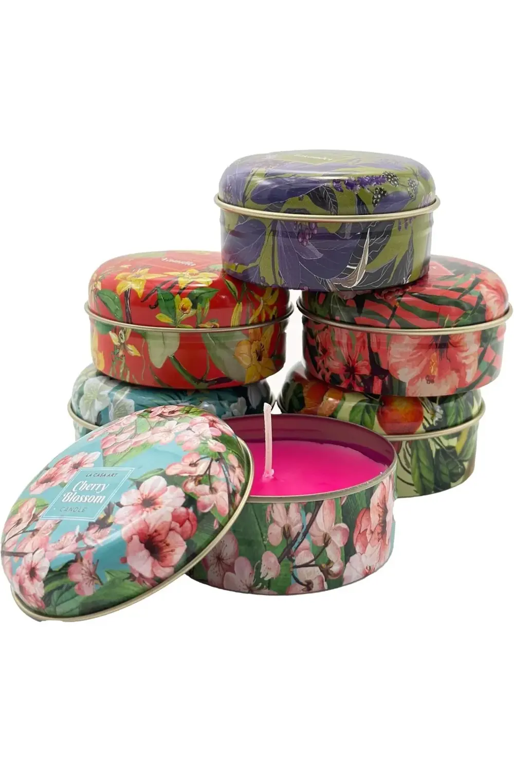 lvnmblya 6'lı Metal Kutulu Renkli ve Kokulu Mum Seti – Farklı Ren