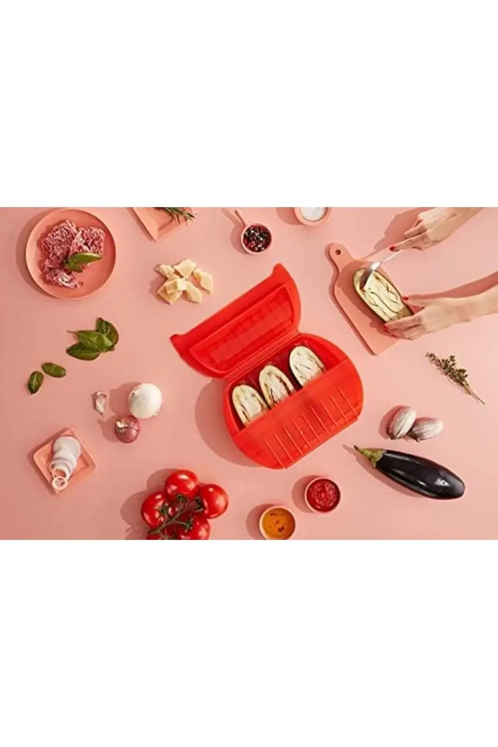 lvnmblya Kırmızı Tahliye Tepsili Buhar Kalıbı Shop Deesing 224120