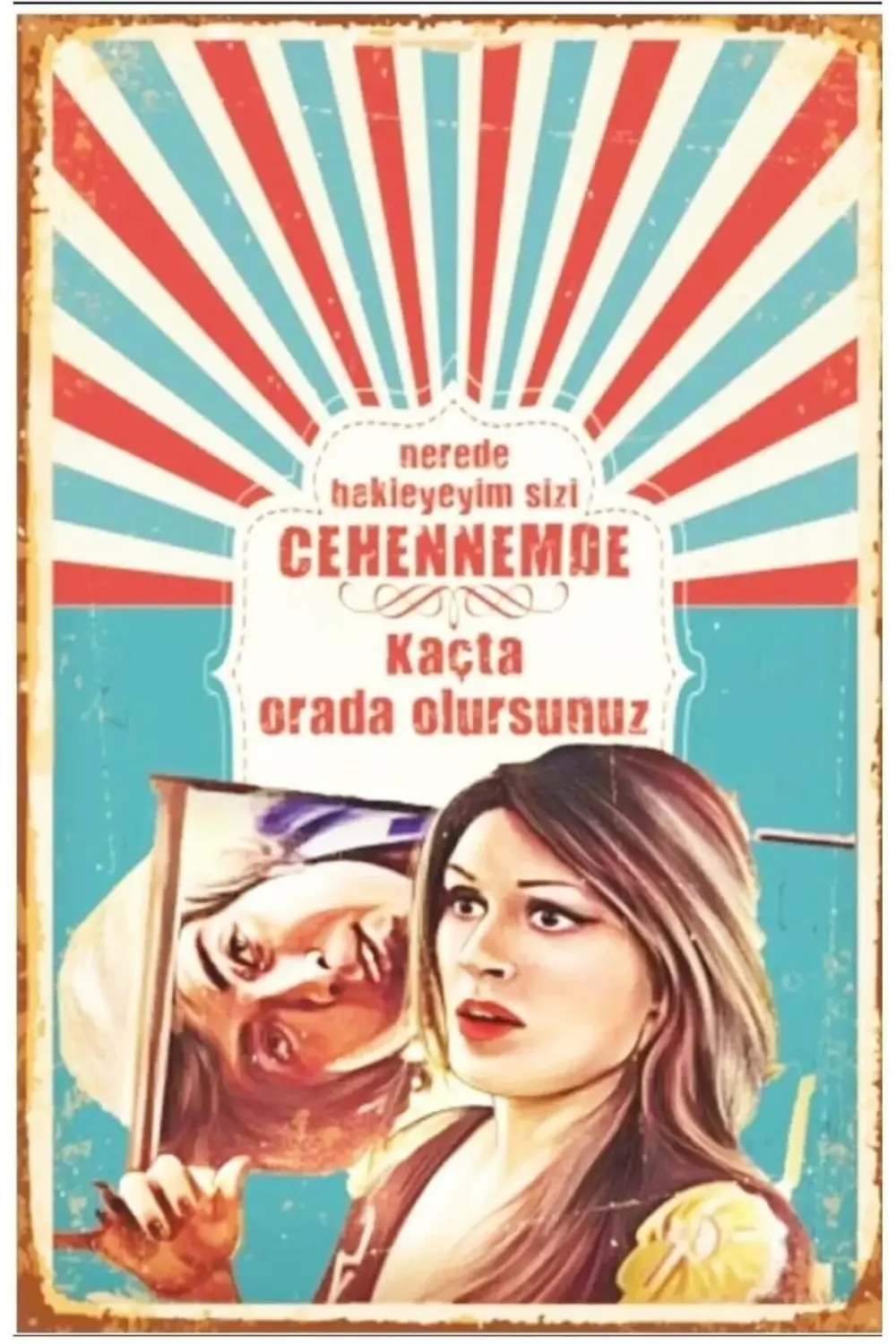 lvnmblya Kuşe Kağıt Duvar Posteri Nerede Bekleyeyim Sizi Retro Vi