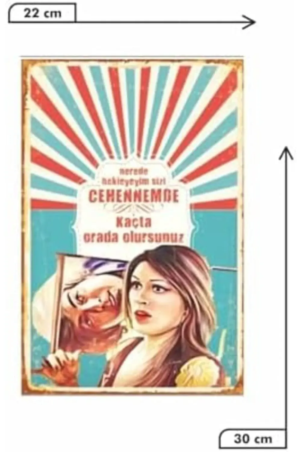 lvnmblya Kuşe Kağıt Duvar Posteri Nerede Bekleyeyim Sizi Retro Vi