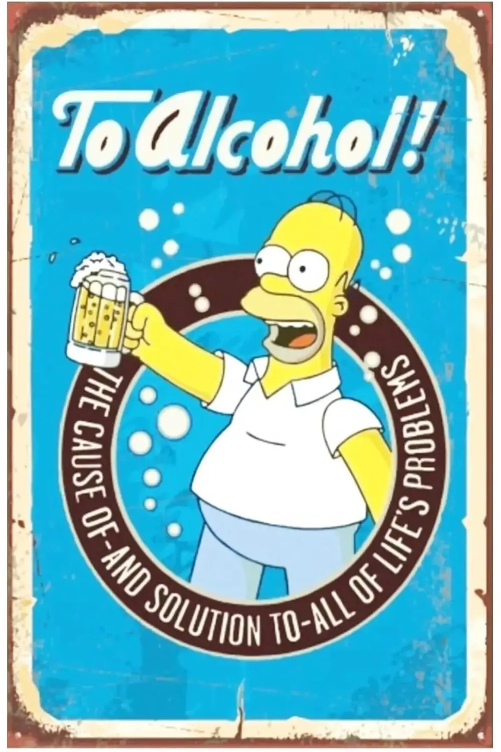 lvnmblya Kuşe Kağıt Duvar Posteri Simpsonlar Retro Vintage Drtr00