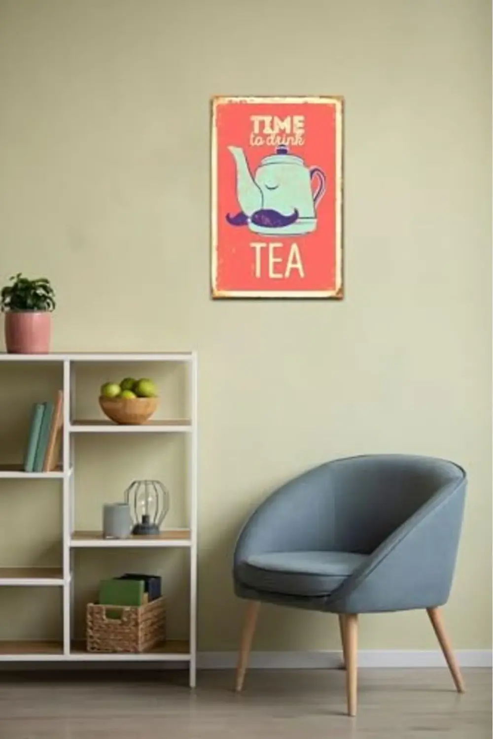 lvnmblya Time To Drink Tea Retro Vintage Drtr0126 Ahşap Mdf Tablo