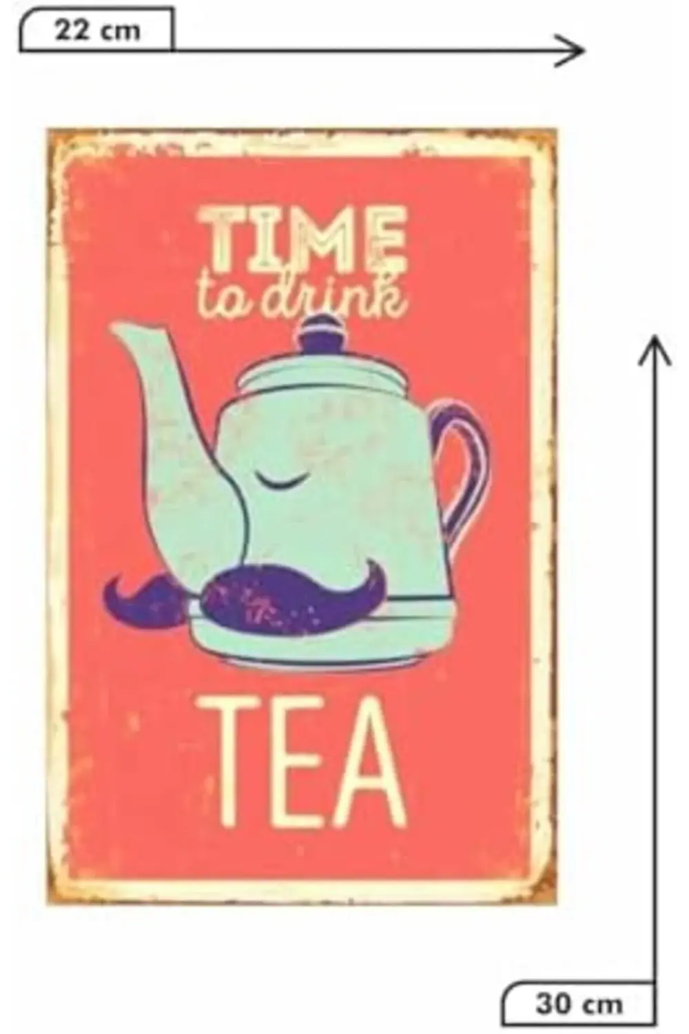lvnmblya Time To Drink Tea Retro Vintage Drtr0126 Ahşap Mdf Tablo