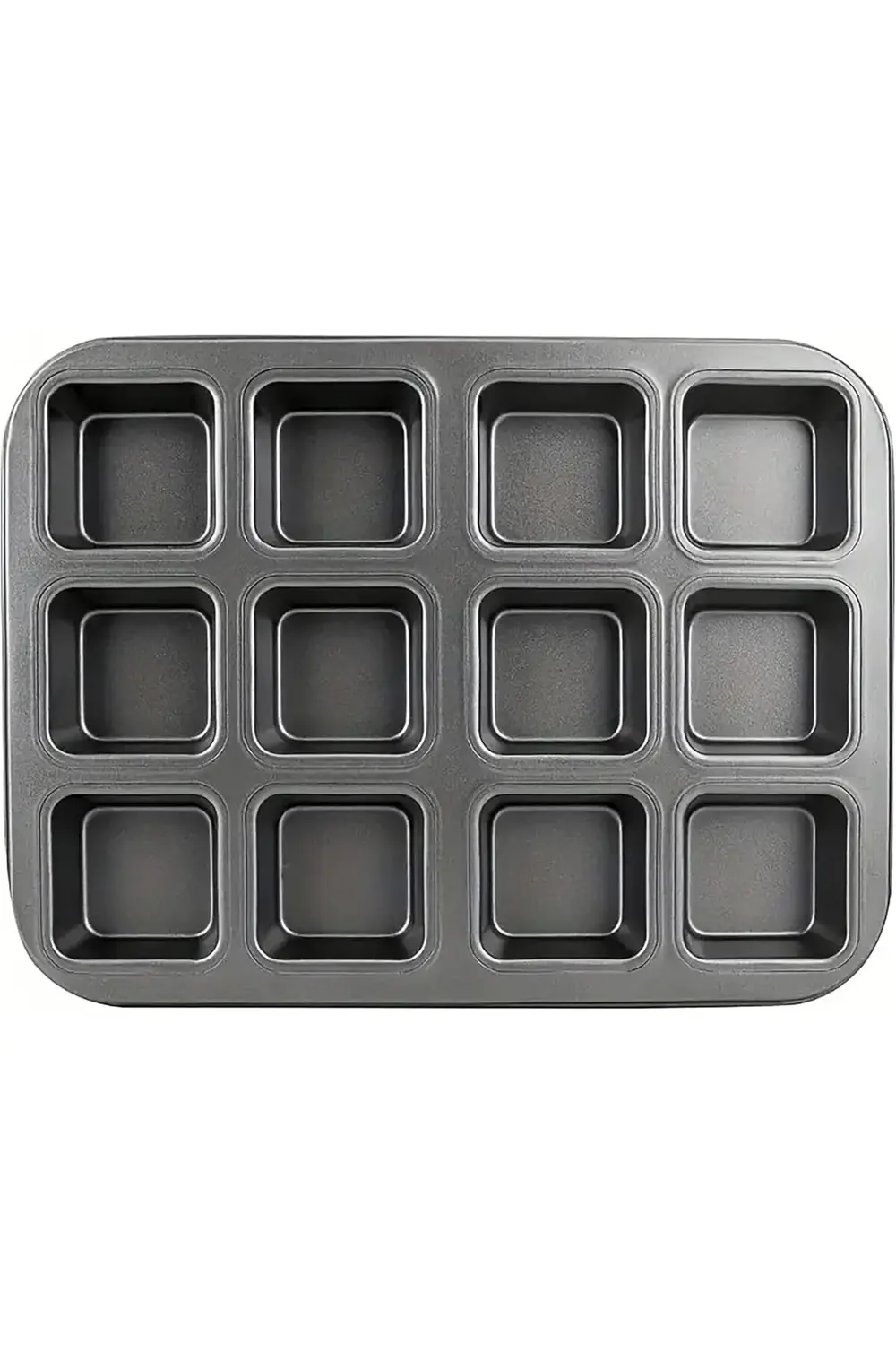 lvnshop 12'li Kare Muffin Kalıbı, Metal Yapışmaz Kek Kalıbı 22412