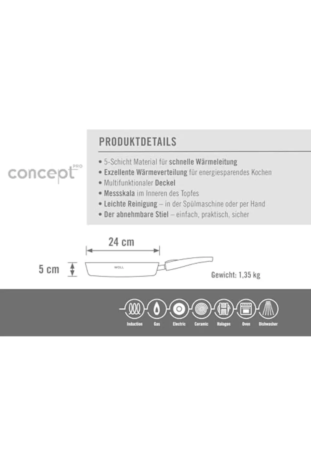 lvnshop 1524CO Paslanmaz Çelik Çok Katmanlı Tava 24 cm Yuvarlak,