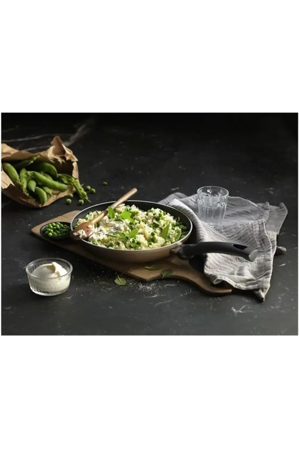 lvnshop Amalfi Teflon Kaplama 20 Cm Tava Şampanya Köpüğü 224120