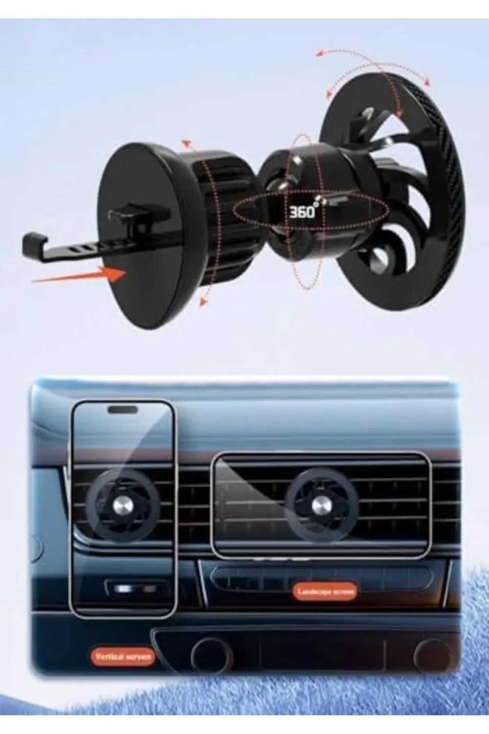 lvnshop Araç İçi Telefon Tutucu Havalandırma Montaj Telefonu 360