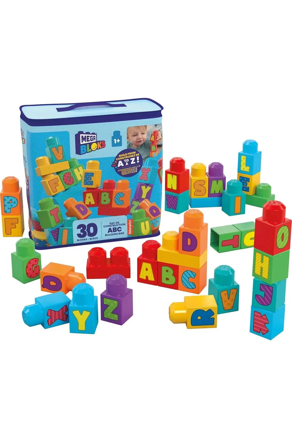lvnshop BLOKS Alfabeli Blok Çantası Çocuklar için BLOKS Alfabeli