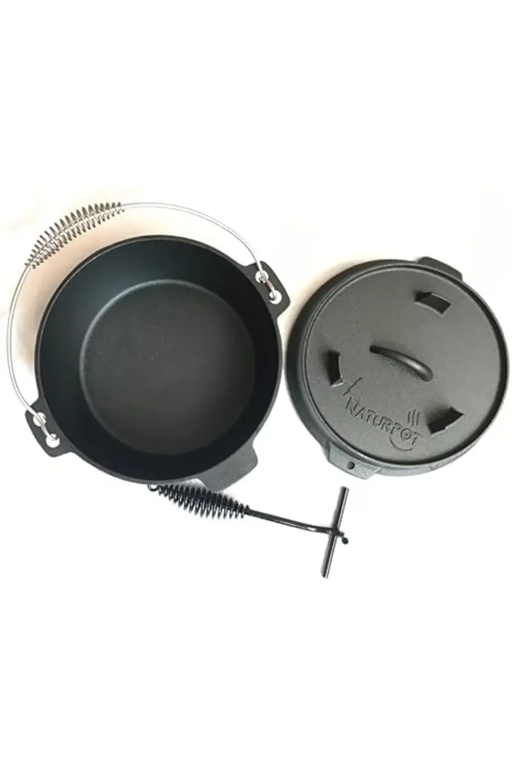 lvnshop Döküm Tencere 10 Inch Dutch Oven Demir Döküm Kamp Tencere
