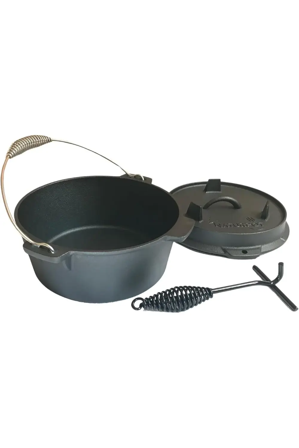 lvnshop Döküm Tencere 10 Inch Dutch Oven Demir Döküm Kamp Tencere