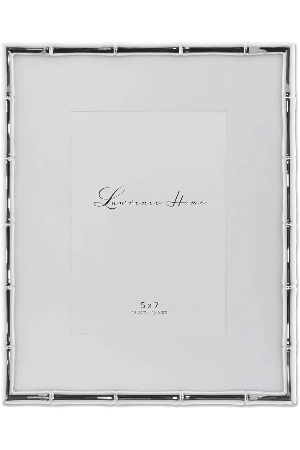lvnshop Frames Bambu Tasarım Metal Çerçeve, 8x10, Mat 5x7, Gümüş