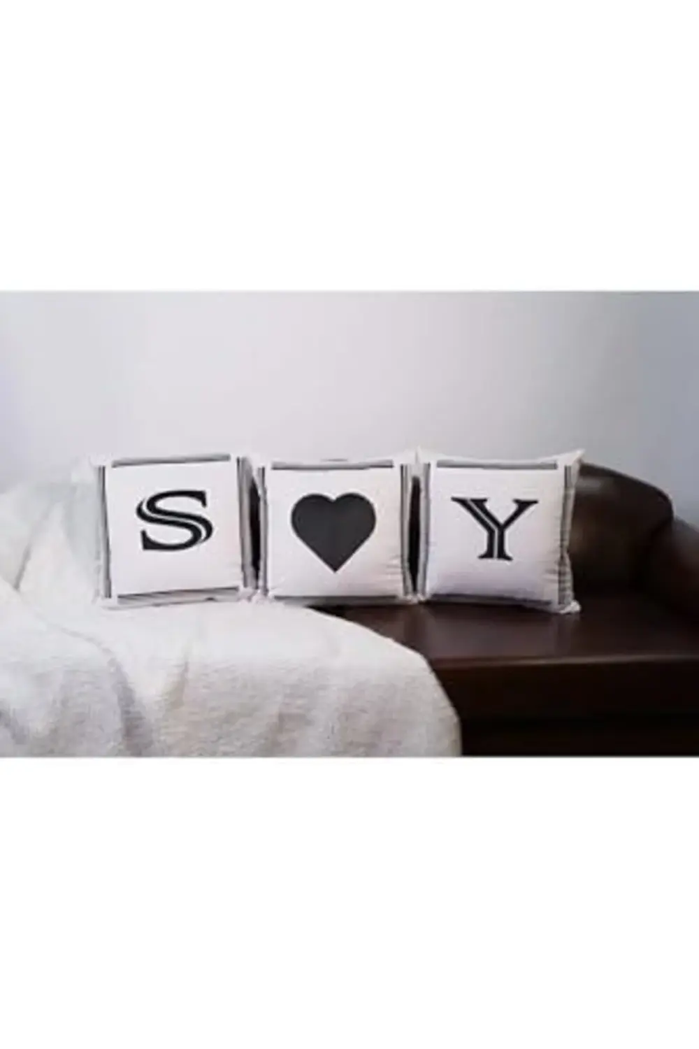 lvnshop Harfli Kırlent Kılıfı Kadife 43X43 Cm Çift Taraflı Z Harf