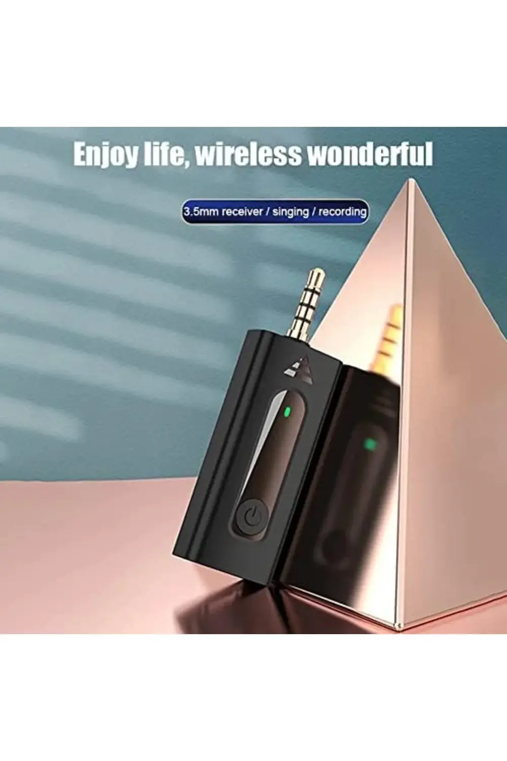 lvnshop Kablosuz Mikrofon İkili Mikrofonu 3.5mm Aux Girişli Sokak