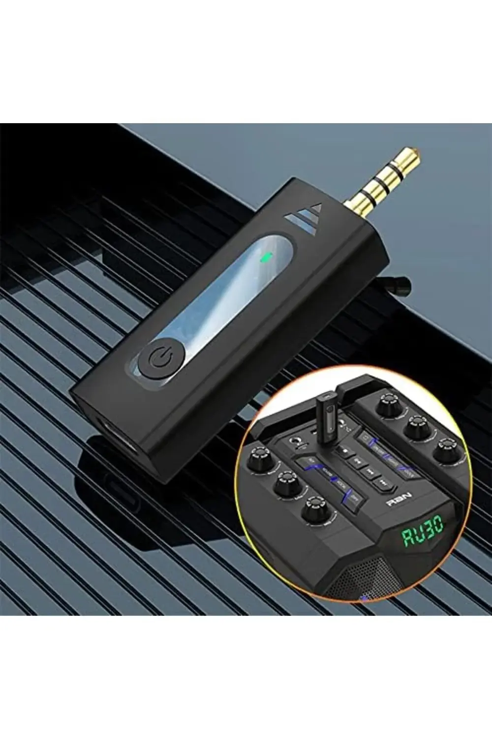 lvnshop Kablosuz Mikrofon İkili Mikrofonu 3.5mm Aux Girişli Sokak