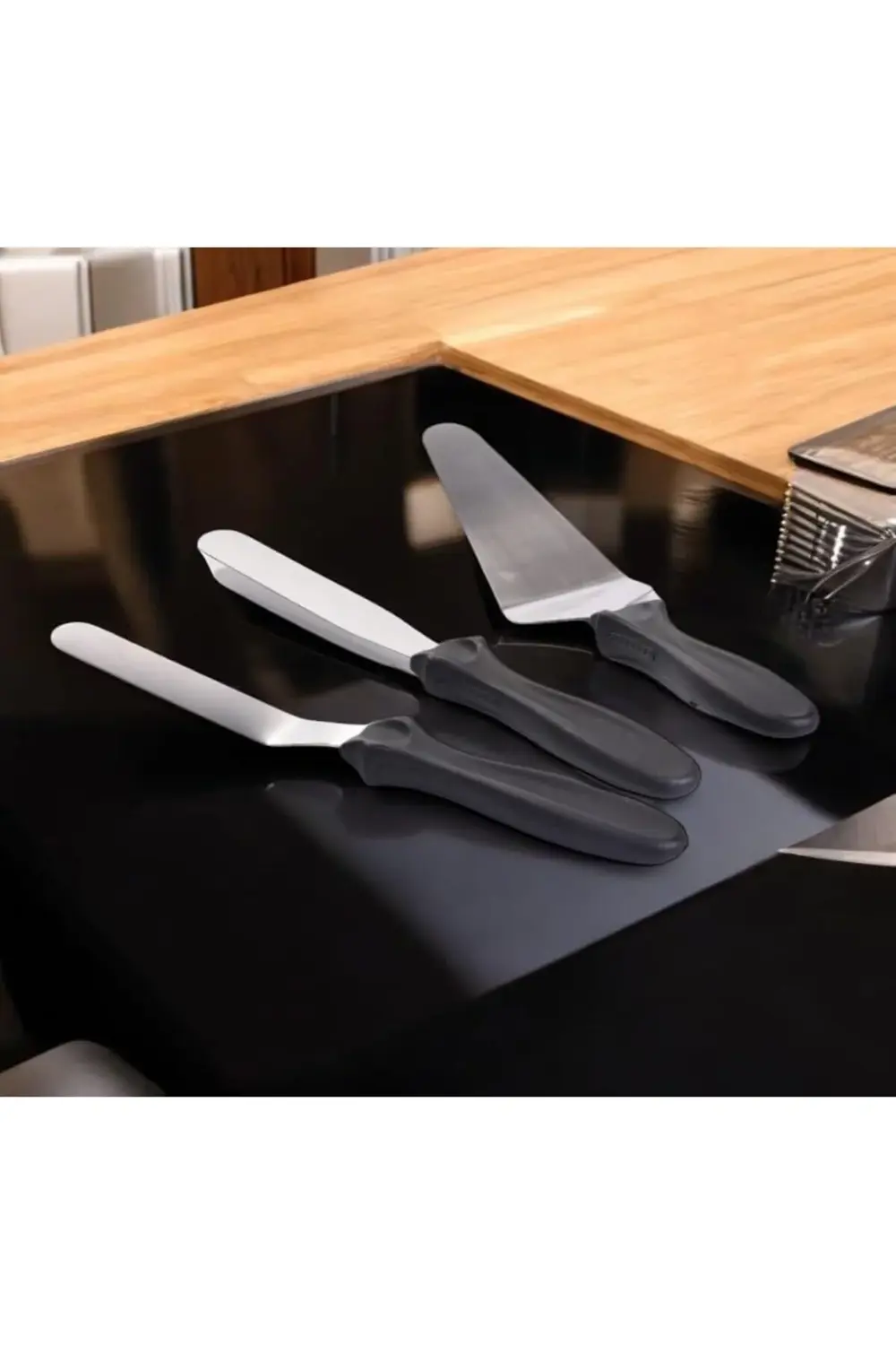 lvnshop Paslanmaz Çelik Kaymaz Saplı 3'lü Spatula Seti 224120 lvnshop Paslanmaz Çelik Kaymaz Saplı 3'lü Spatula Seti 224120