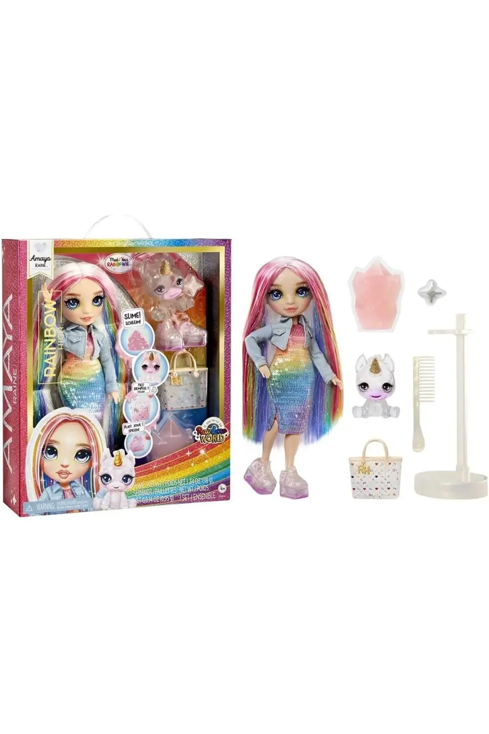 LvnShop Rainbow High Amaya Parlak Slime ve Evcil Hayvan Serisi Be