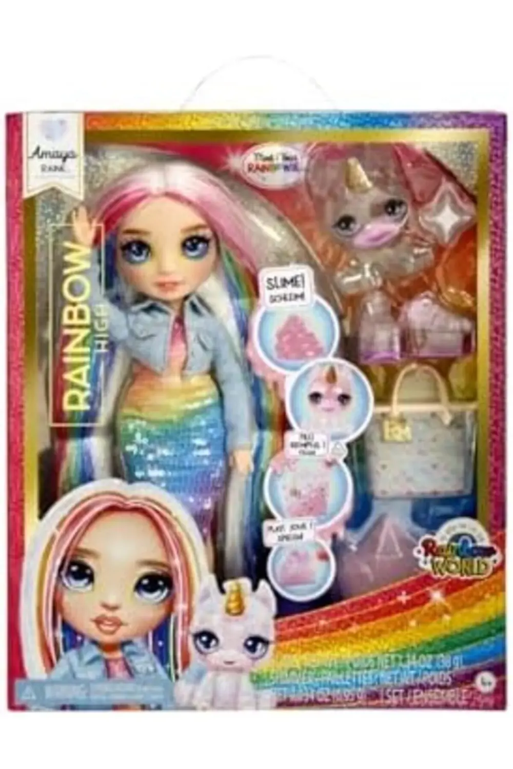 LvnShop Rainbow High Amaya Parlak Slime ve Evcil Hayvan Serisi Be