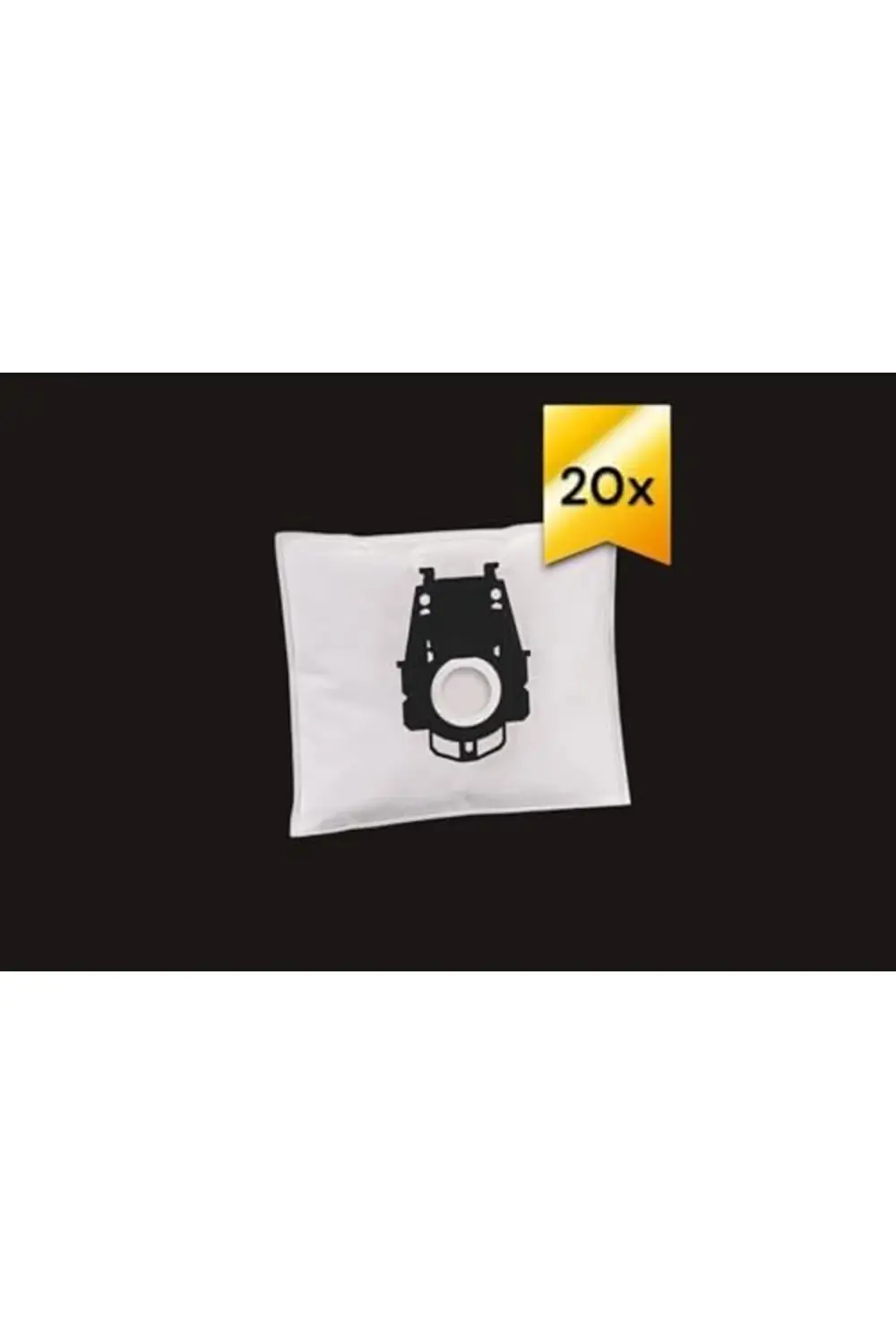 lvnshop SÜPÜRGE SENTETİK TOZ TORBASI - 20 ADET - SİYAH PLASTİK -