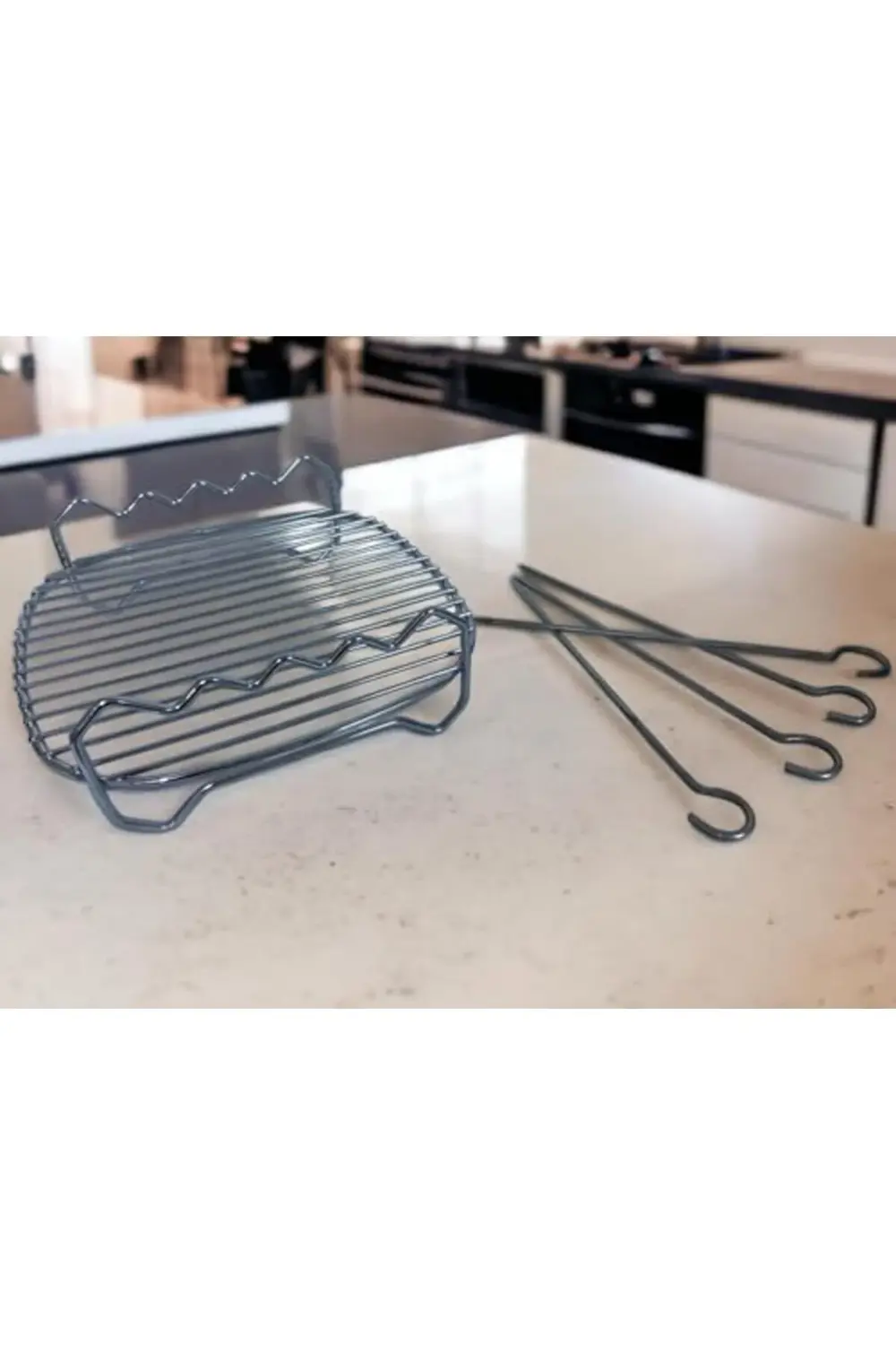 LvnShoppping Airfryer Teli 21 cm x 21 cm ve 4 Adet Şiş 21 Cm, Büy